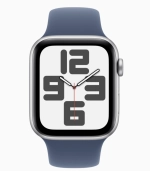 Apple Watch SE 2024 GPS 44mm Silver Aluminum Case with Sport Band Denim (Спортивный ремешок цвета Джинсовый) (M/L, 160–210 mm) MXER3