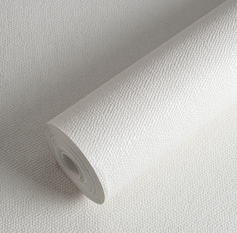 Обои бумажные однотонные белые без подгона 53 см Д996-00