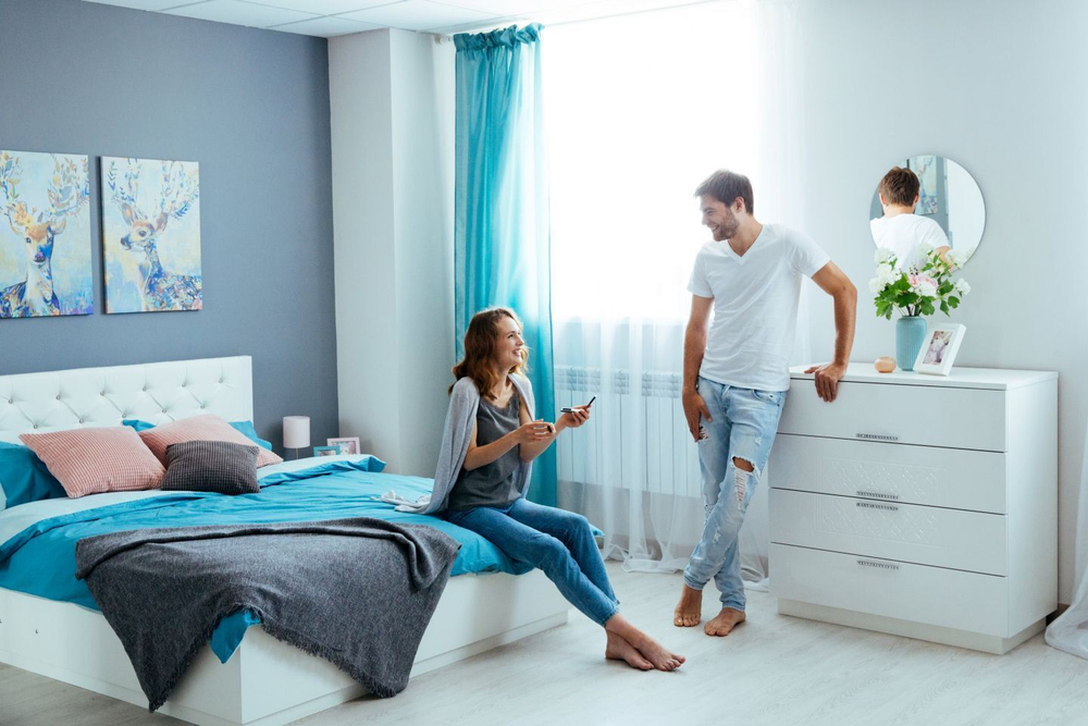 Комод "Тиффани", белый, ЛДСП, МДФ, шариковые направляющие, 4 ящика, 99x99x51 см