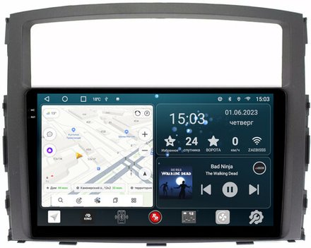 Магнитола Mitsubishi Pajero 4 2006-2022 - RedPower 223 Android 10, QLED+2K, ТОП процессор, 6Гб+128Гб, CarPlay, SIM-слот