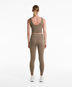 OYSHO Леггинсы Comfortlux с высокой талией и резинкой, длиной до щиколотки 65 см, серо-бежевый