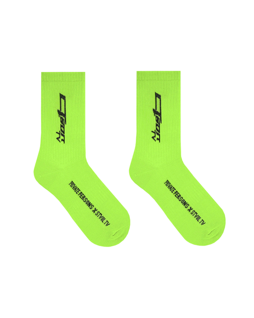 PRIVATE PERSONS x STVOL.TV SOCKS – GREEN