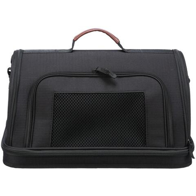Переноска Gate для авиаперелетов, 28 х 25 х 45 см/ до 7 кг, с одной ручкой, нейлон, черный, Trixie