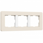 Рамка на 3 поста Werkel Split (айвори/белый, soft-touch) W0033066
