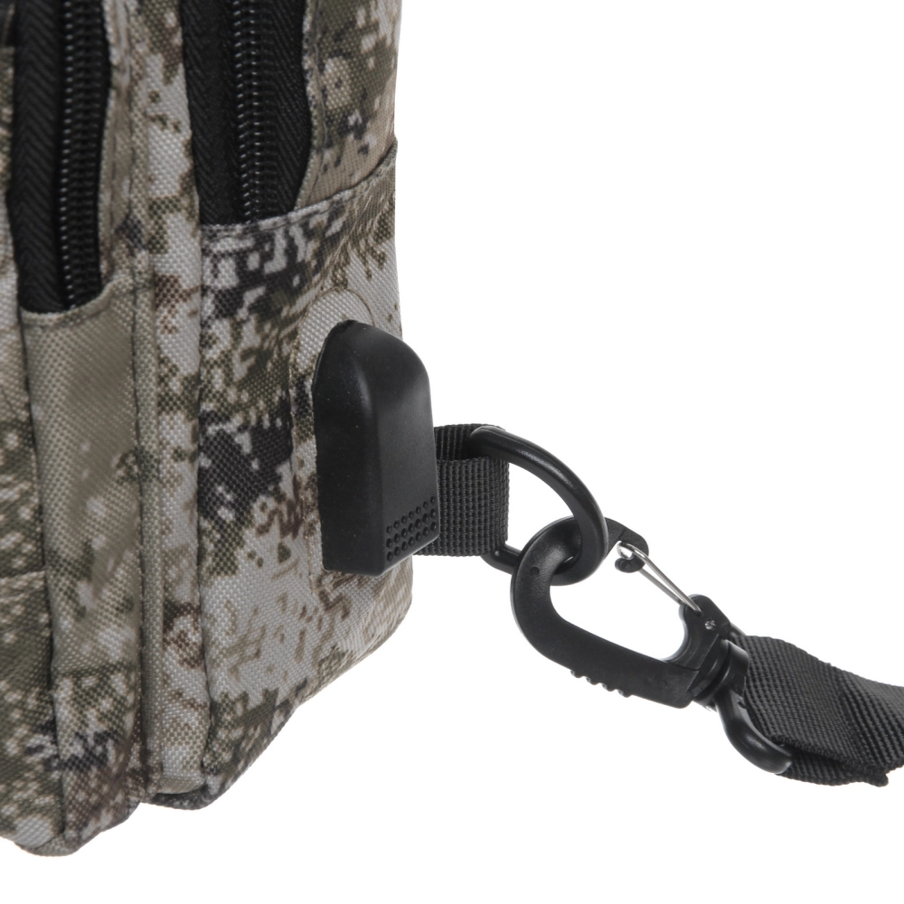 Сумка мужская через плечо «Viking», 4 кармана, цвет хаки-серый, 27*16*6,5см