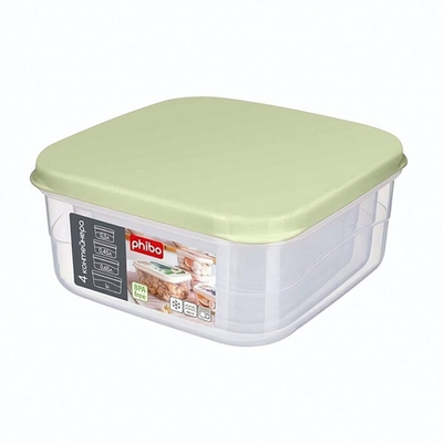 Комплект контейнеров для продуктов 4 шт., 0,3л + 0,45л + 0,65л + 1л (зеленый)