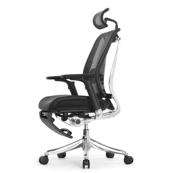 Кресло EXPERT 2 SPRING RSPM 01 (сидение MAX с поднож, подлокотн 6D(360), сетка чёрн/каркас чёрн)