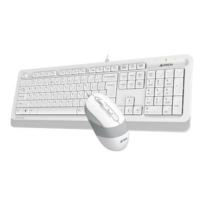 Комплект (клавиатура + мышь) A4Tech Fstyler F1010, белый/серый, USB (мембранная)
