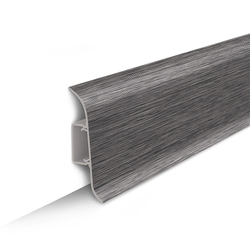 Плинтус ПВХ Идеал Классик 187 Алюминий темный 2200х70х22 мм