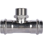 ROMMER Тройник с НР 42x1 1/4" из нержавеющей стали прессовой