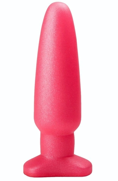 Гладкий розовый анальный плаг - 18,5 см. (Цвет: розовый)