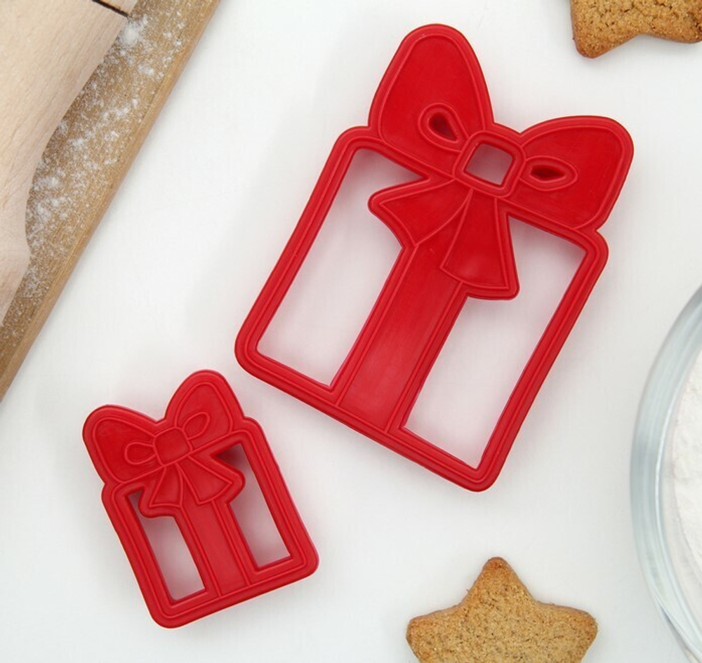 Набор форм для вырезки теста "Подарок"