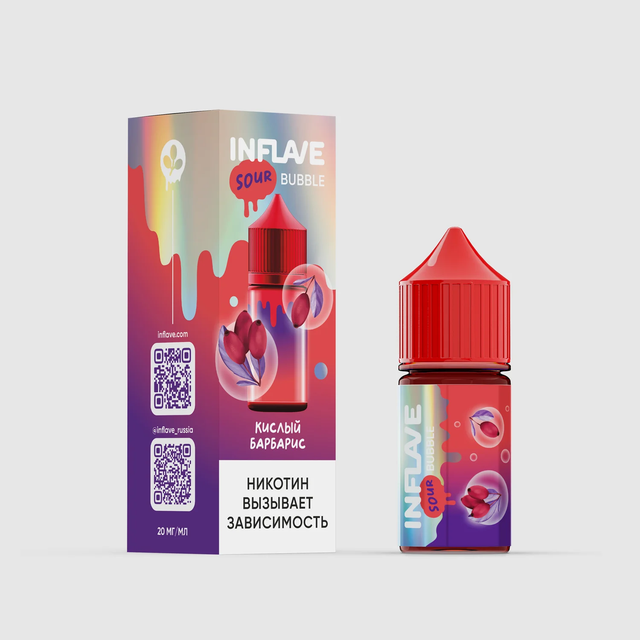 Inflave Bubble Salt 30 мл - Кислый Барбарис (20 мг)