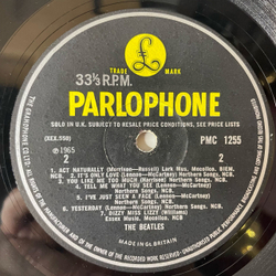 Винтажная виниловая пластинка LP The Beatles, Help (UK 1965)