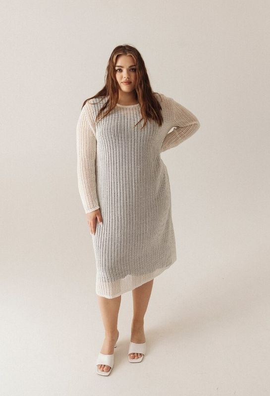 Платье кроше, белый