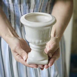 Кашпо "Антик" на ножке. Классическое. D10.5 x H13 см