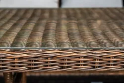 "Моккачино" обеденная группа из искусственного ротанга, цвет коричневый