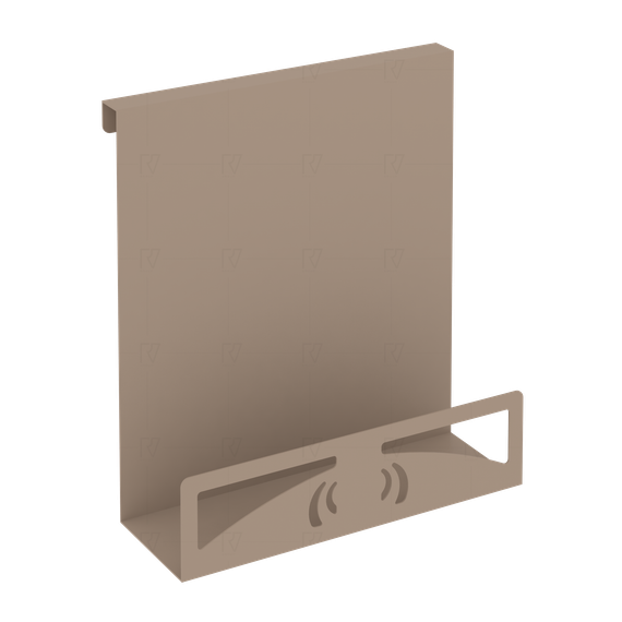 Навесной лоток для бумаг вертикальный узкий MAN-22 Металл Мокко 230*100*250