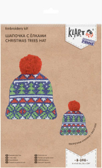 "Klart" набор для вышивания 8-398 "Шапочка с елками"