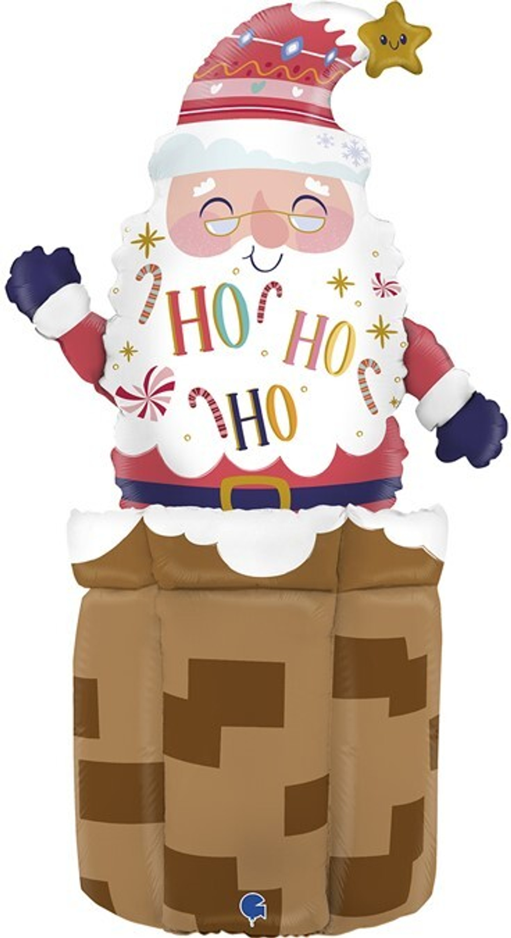 Шар 3D (28''/71 см) Фигура, Дед Мороз