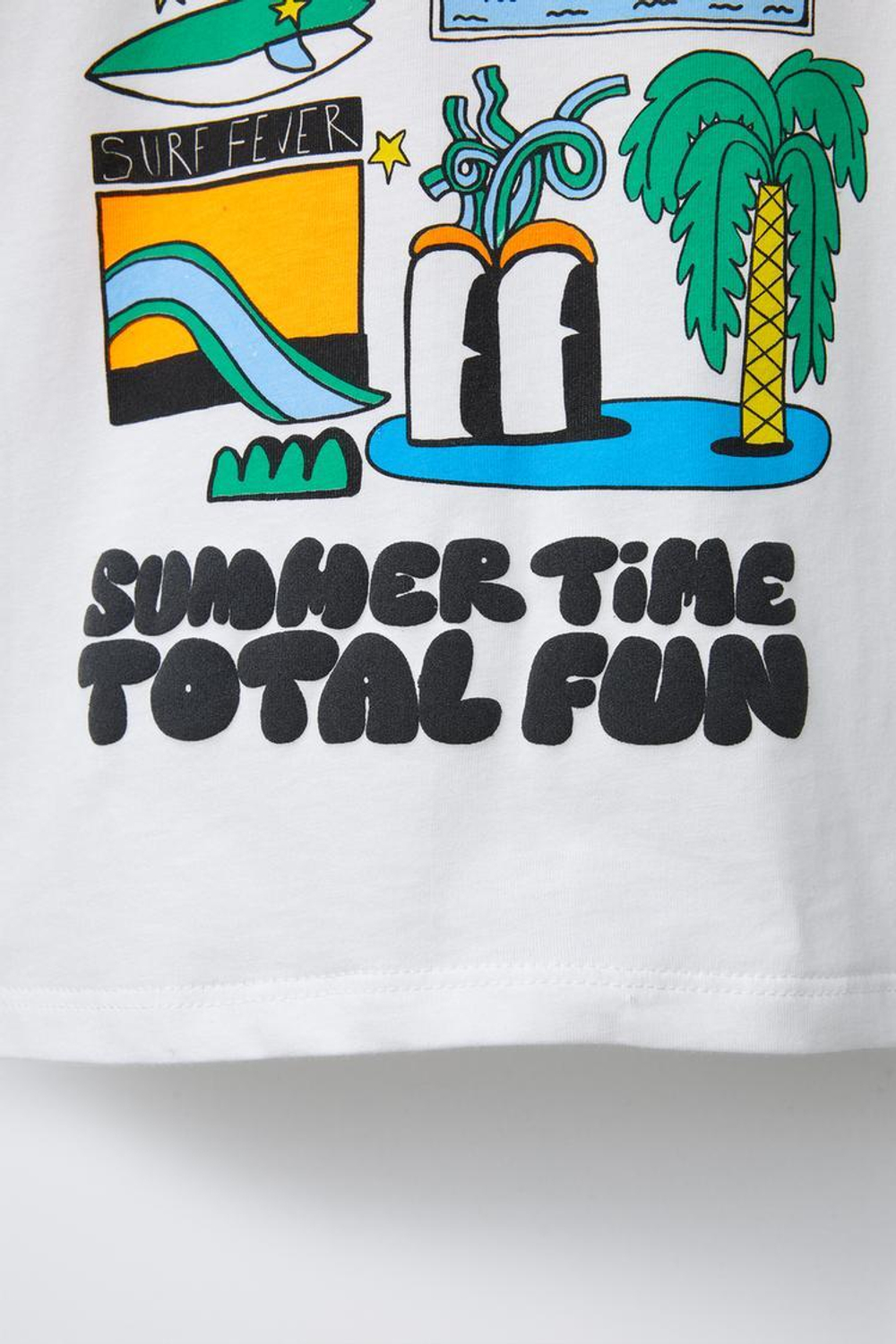 ZARA ФУТБОЛКА С РЕЛЬЕФНЫМ ПРИНТОМ, БЕЛЫЙ