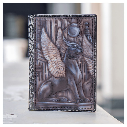 Обложка для документов «Городские мотивы» бордовая