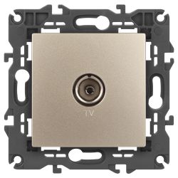 Розетка ЭРА Elegance 14-3101-04 TV одиночная IP20 шампань