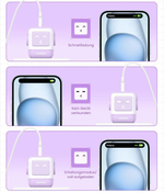 Зарядное устройство 2xUSB-C+1 USB, Nexode Robot GanN, UGREEN 35291