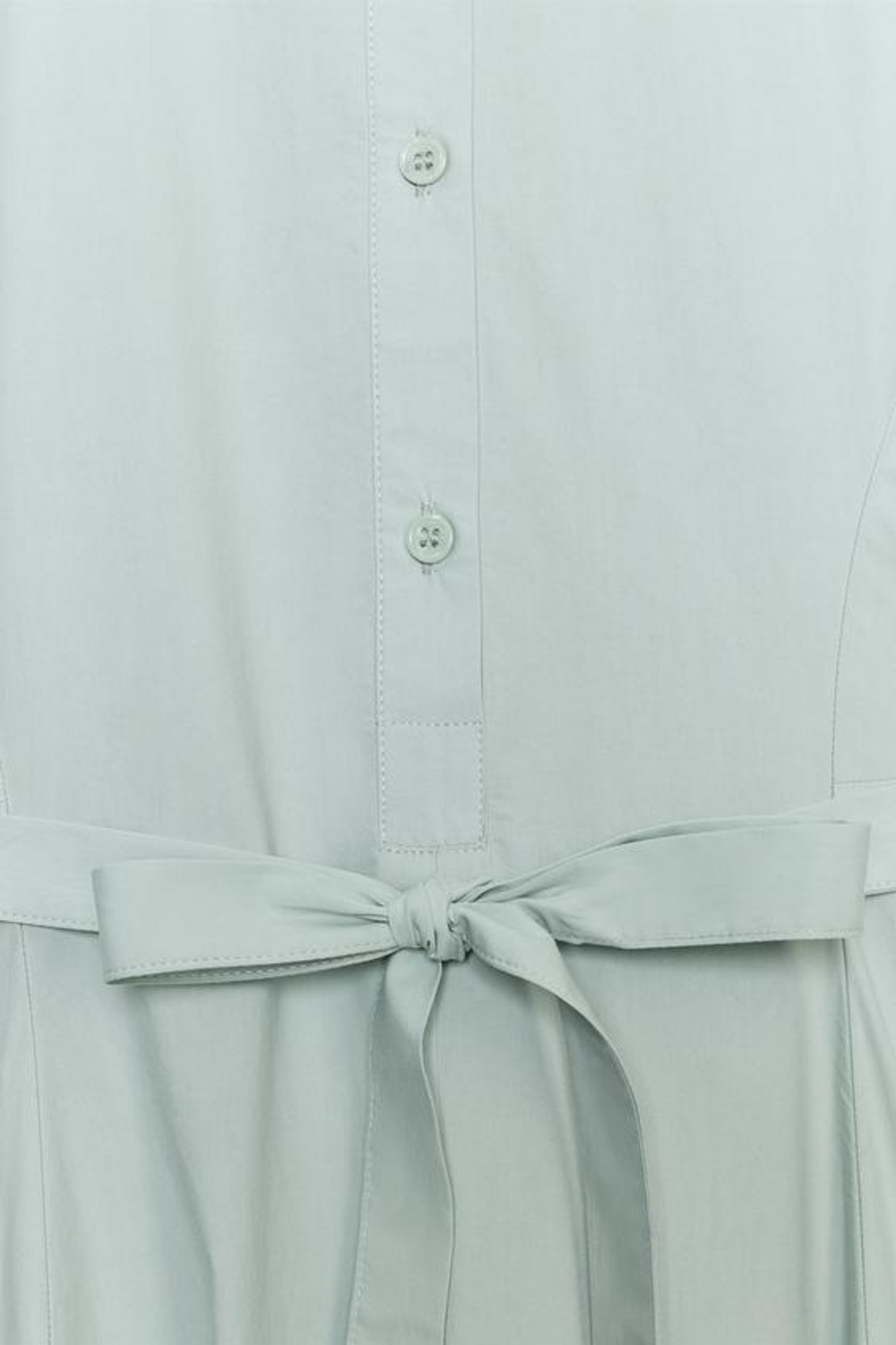 ZARA ПЛАТЬЕ-РУБАШКА — ZW COLLECTION, ЛИНЯЛЫЙ СИНИЙ