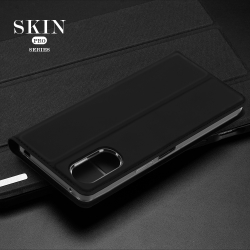Чехол книжка из PU кожи черного цвета от Dux Ducis для смартфона Sony Xperia 10 VI (10-6), серия Skin Pro Series Case