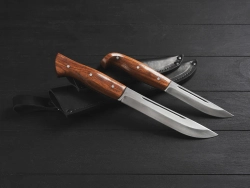 Спарка цельнометаллических финских ножей, сталь Х12МФ, рукоять ятоба