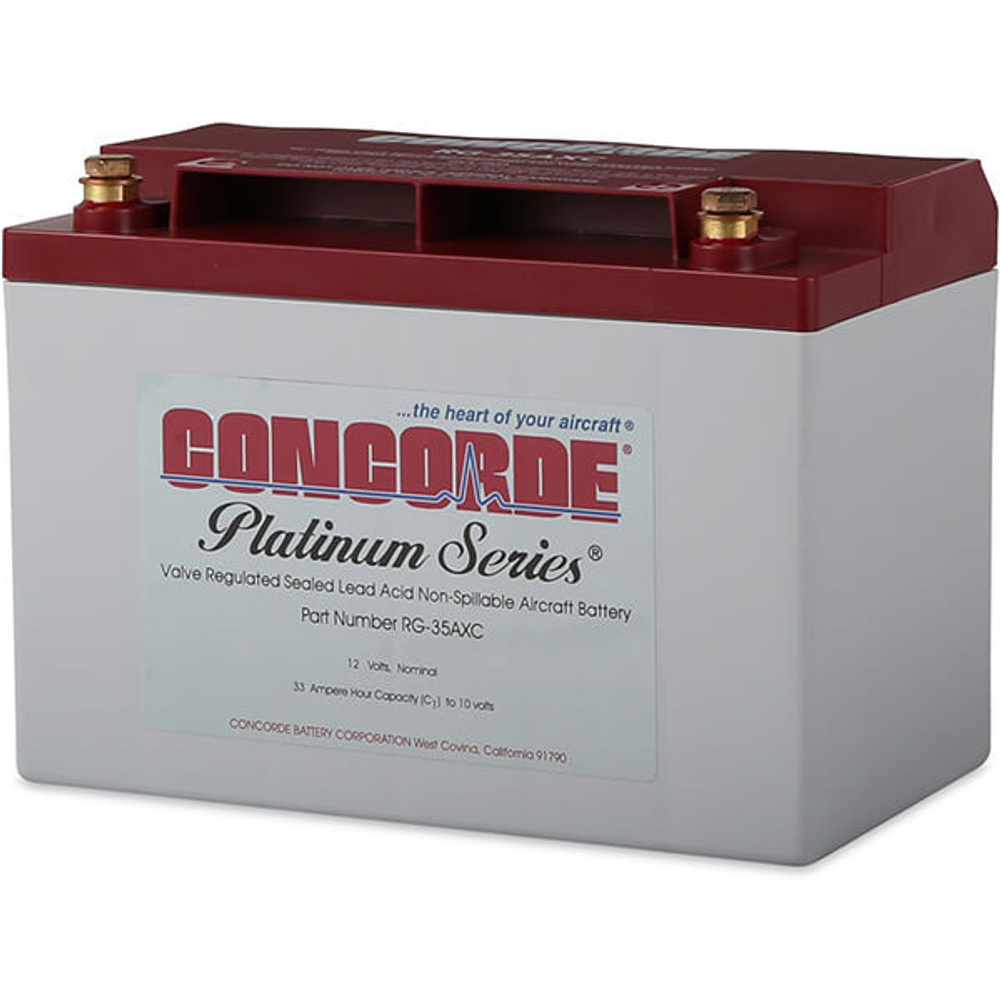 Concorde Battery Premium Sealed Acid 12V Aircraft Battery RG35AXC