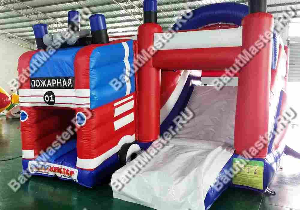 Детский надувной батут "Весёлые пожарные", 5*4*3,2 м