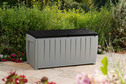 Сундук "Novel", 340 л, серый-чёрный