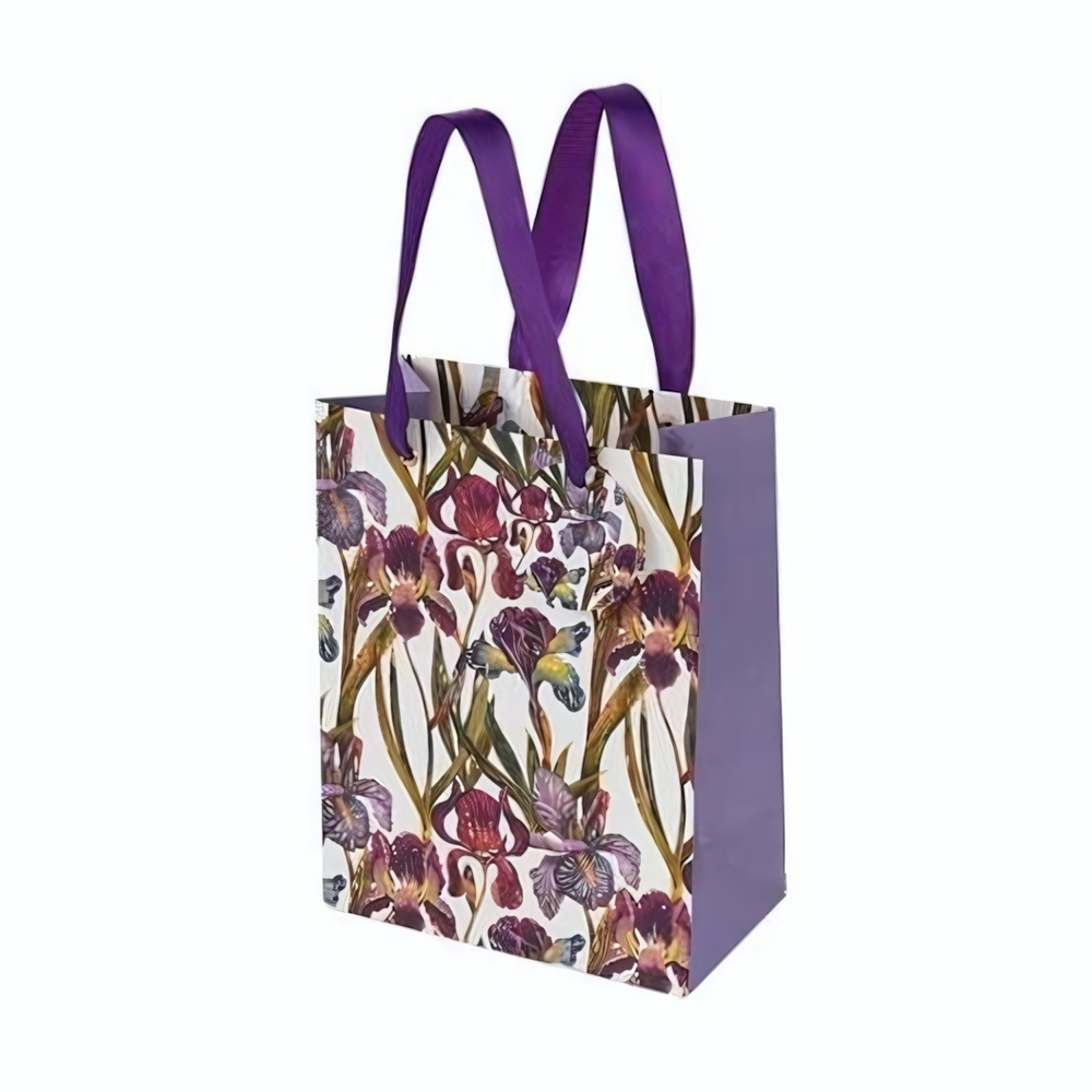 Пакет подарочный L, 26х32,4х13см. Premium "Flora. Ирисы" (BrunoVisconti)