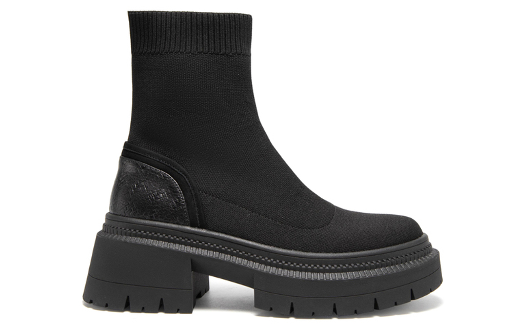 MIO Stretch & Sock Boots Women"s Black/White/Black