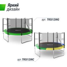 Батут UNIX Line Simple 12 ft (366 см) с внутренней защитной сеткой, зеленый