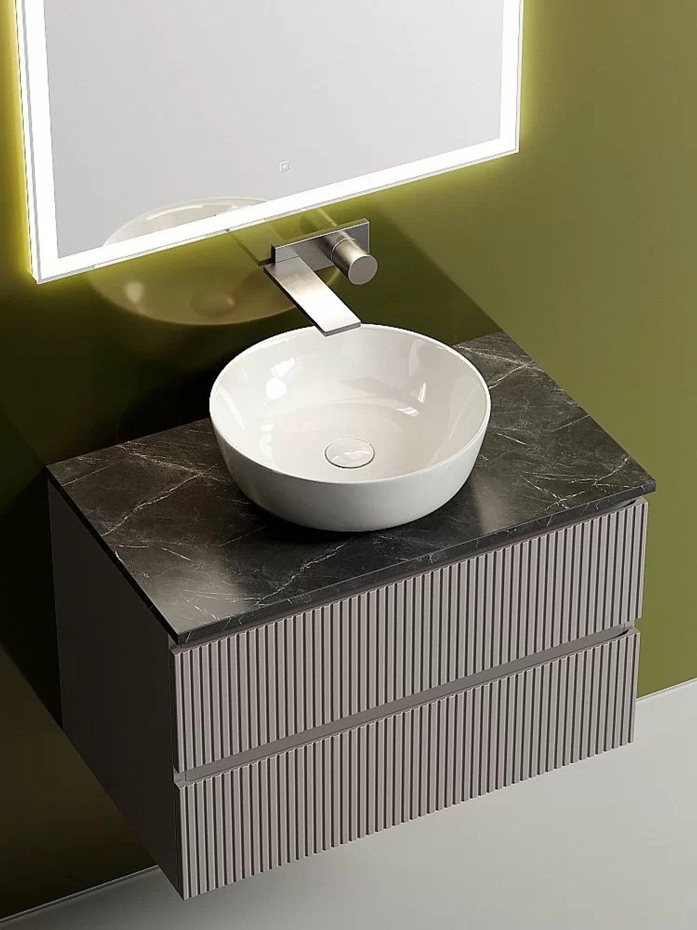 Тумба с раковиной Sancos SNOB T 80 со столешницей, Doha Soft