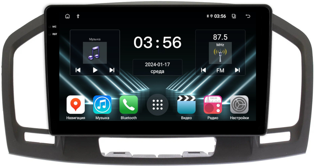 Магнитола для Opel Insignia 2009-2013 (взамен CD300 и CD400) - FarCar DX114M монитор 9.5" IPS на Android 13, 4+64Гб, CarPlay