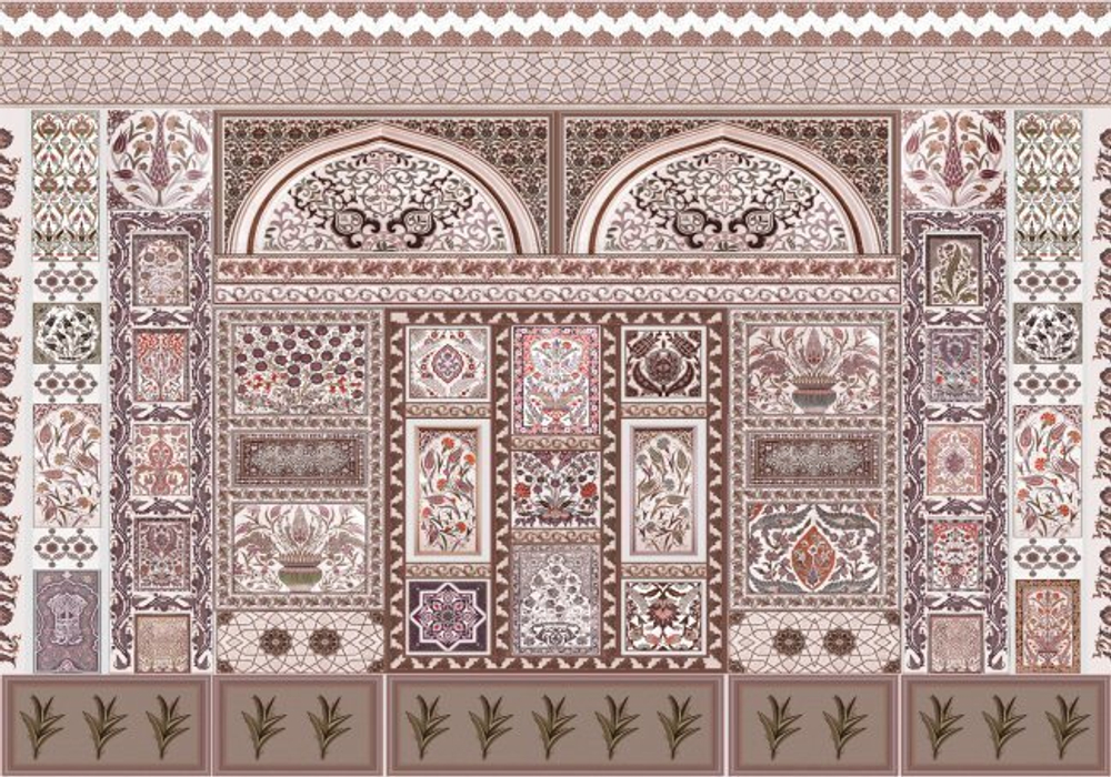 Дизайнерские обои-панно. Коллекция: Ornamentо, Арт.: СК-001-03. Размер: 260 х 370 см.