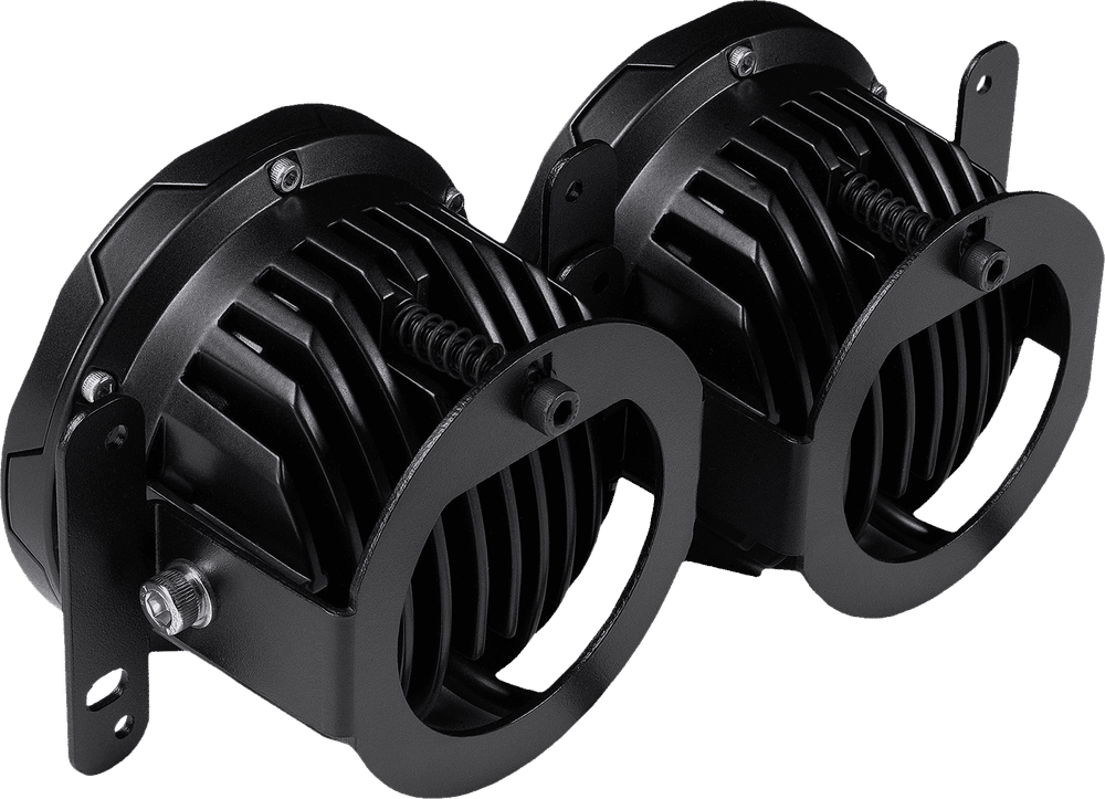 Комплект фар Aurora дальний белый свет с RGB подсветкой