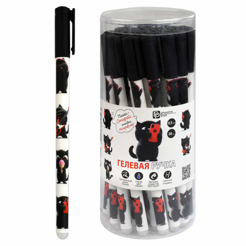 Ручка ПИШИ-СТИРАЙ гелевая Черный кот 0,5 мм синий (69534)