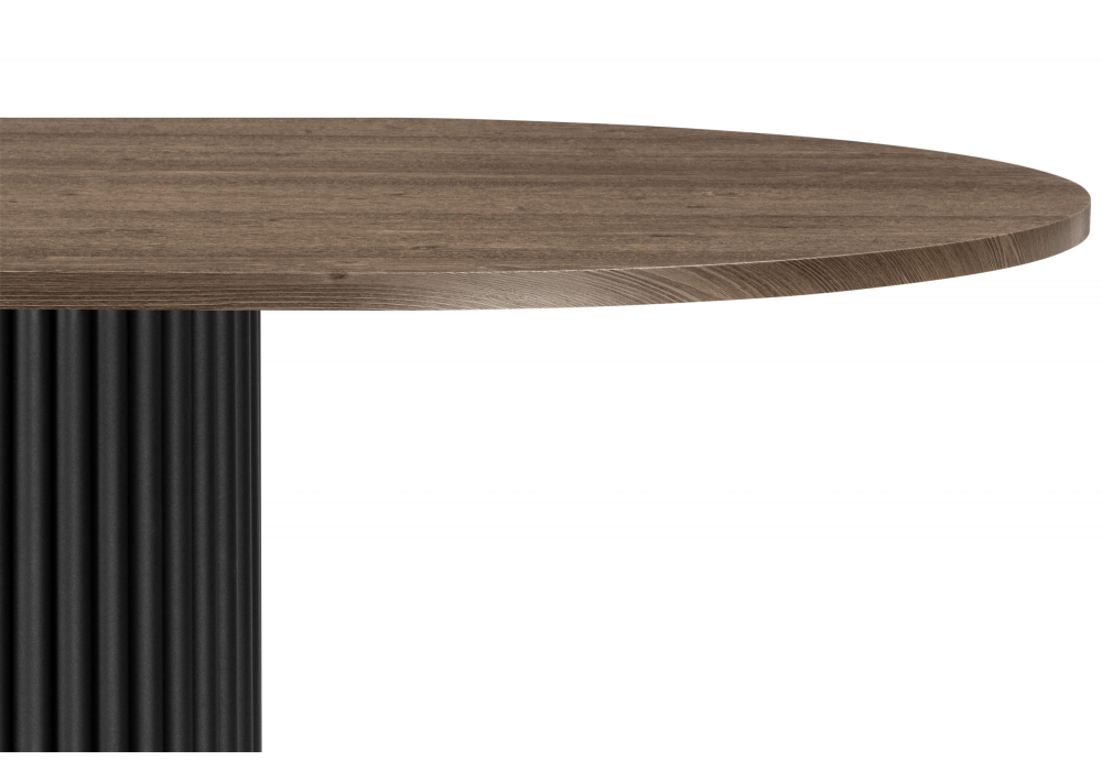 Стол деревянный Woodville Барон О 180 х 90 дуб кантри пленка, черные ноги