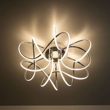 Люстра потолочная светодиодная CL229A161E RGB хром Джемини Смарт Citilux