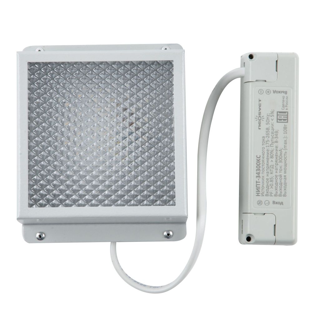 ULP-1010 7W-5000К IP40 GRILYATO WHITE Светильник светодиодный потолочный встраиваемый. Белый свет 5000K. 868Лм. Для ячеек 100x100мм. Корпус белый. В комплекте с и-п. ТМ Uniel
