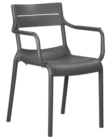 Стул обеденный DOBRIN TIM ARM, темно-серый (GR-04)