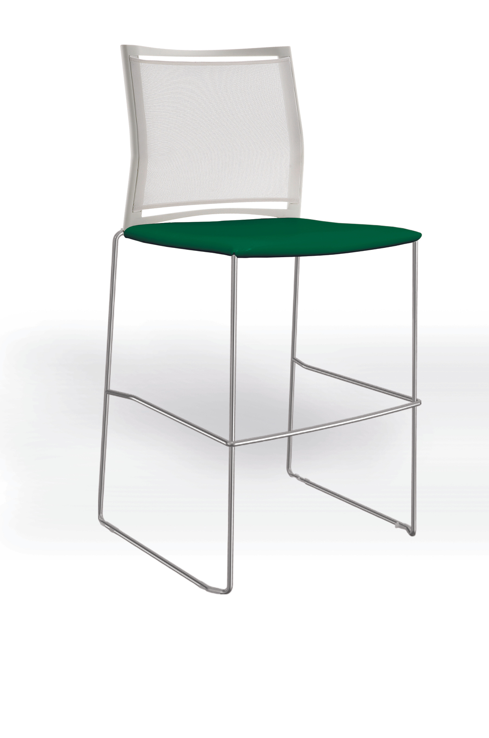 Web стул на полозьях кухонный/барный со спинкой-сеткой