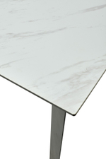 Стол М-City DISAUR Кремона (Cremona) 140 Kl-99 Белый мрамор матовый, Итальянская керамика, Черный