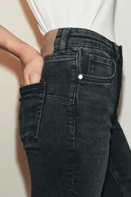 ZARA ДЖИНСЫ BOOTCUT CONTOUR СО СРЕДНЕЙ ПОСАДКОЙ — ZW COLLECTION, ЧЕРНЫЙ
