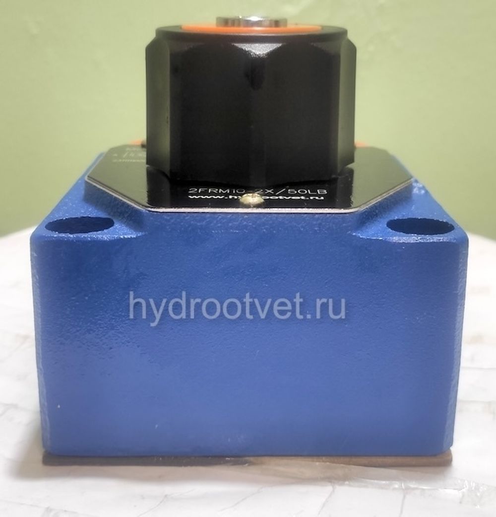 2FRM10-2X/50L - Регулятор расхода Ду10 для монтажа на плиту, номинальный расход 50 л/мин, регулировка компенсатора - нет